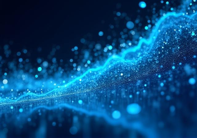 Abstract visualization of predictive data points and growth curves